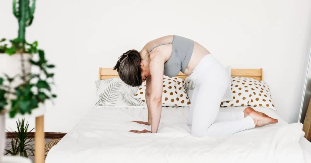 Reggeli nyújtózás a reggeli rutin részeként